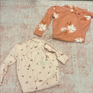 Floral and Dragonfly Baby night gowns